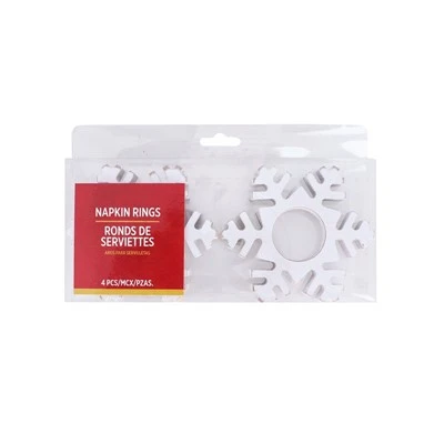 4-Pack Khisimasi Yituŵa Snowflake Napkin Mphete